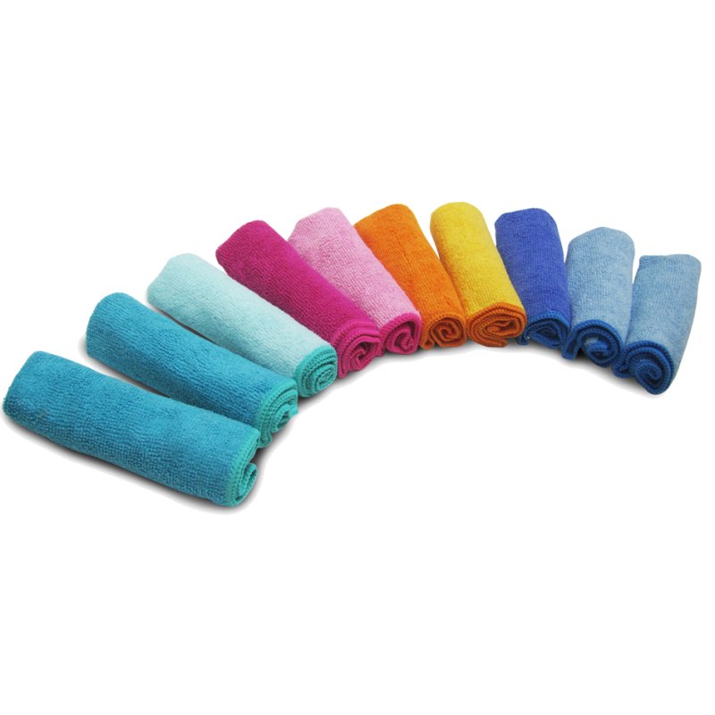 Spontex chiffons microfibre allround, collection colorée, 8+2 gratuits